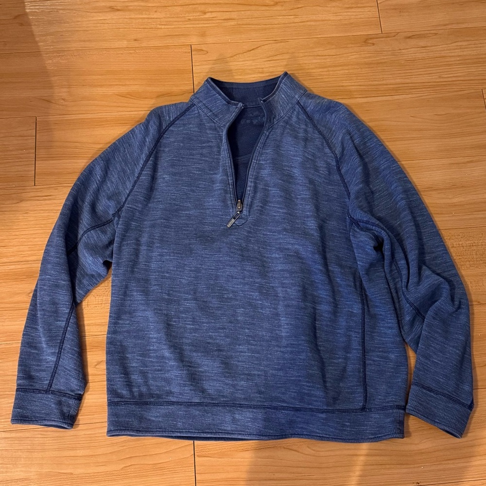 Men's Blue Tommy Bahama Quarter Zip Sweater